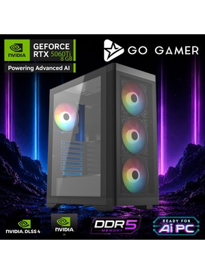 Go Gamer AE137 Amd Ryzen 5 7500F / 32GB Ddr5 / 2tb SSD / RTX5060TI 8gb / Oem Gaming Paket