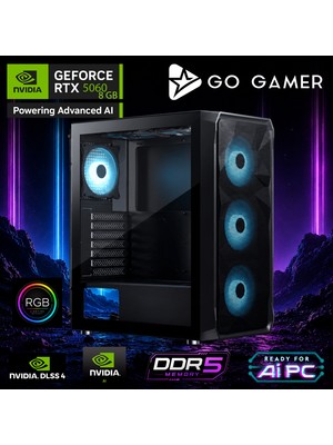 Go Gamer E351F Intel Core I5 14400F / 32GB Ddr5 / 1tb SSD / RTX5060 8gb / Oem Gaming Paket