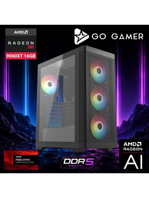 Go Gamer AE309 Amd Ryzen 5 9600X / 32GB Ddr5 / 1tb SSD / RX9060XT 16GB / 240MM Sıvı Soğutma / Oem Gaming Paket