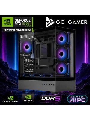 Go Gamer AE890P Amd Ryzen 9 9900X3D / 32GB Ddr5 / 2tb SSD / RTX5090 32GB / 360MM Sıvı Soğutma / X870 Wi-Fi 6e & Bt 5.2 / Oem Gaming Paket