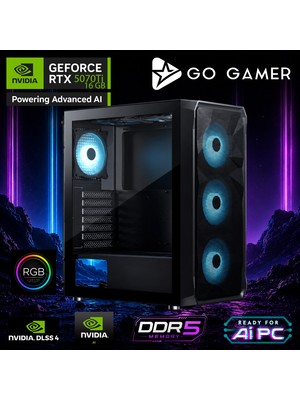 Go Gamer AE564 Amd Ryzen 7 7800X3D / 64GB Ddr5 / 2tb SSD / RTX5070TI 16GB / 240MM Sıvı Soğutma / Oem Gaming Paket