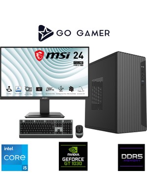 Go Gamer E238DF Intel Core I5 13400F / 16GB Ddr5 / 256GB SSD / Nvidia GT1030 4gb / Msı 24" 100Hz. / Oem Ev Ofis Paket