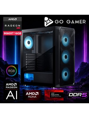 Go Gamer E357F Intel Core I5 14400F / 16GB Ddr5 / 512GB SSD / RX9060XT 16GB / Oem Gaming Paket