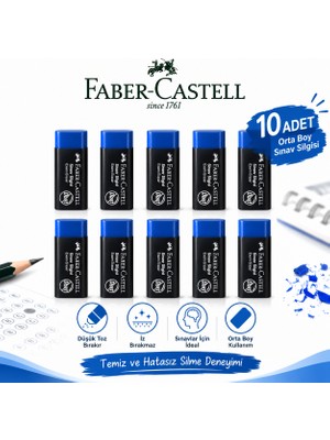 Danacı Kırtasiye Orta Boy Sınav Silgisi 10 Adet Yumuşak Silgi Faber-Castell