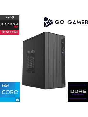 Go Gamer E256F Intel Core I5 14400F / 32GB Ddr5 / 1tb SSD / RX550 4gb / Oem Ev Ofis Paket