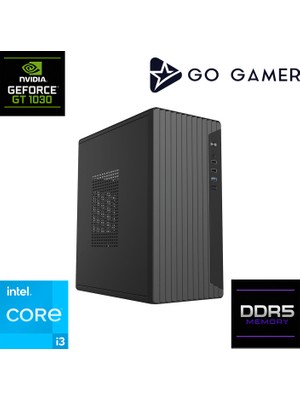 Go Gamer E71F Intel Core I3 12100F / 16GB Ddr5 / 256GB SSD / Nvidia GT1030 4gb / Oem Ev Ofis Paket