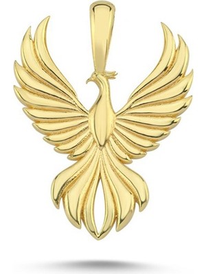 Silverize Anka Kuşu Altın Kaplama Kolye Ucu Aft3