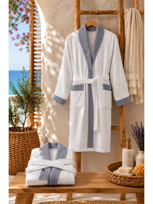 Doqu Home Akdeniz Verona Bornoz L/xl 120 Indigo