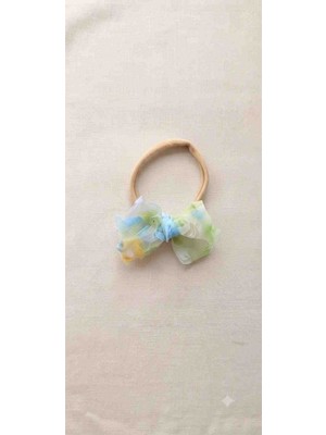 Liliza Accessories Çiçek Dokulu Tül Yenidoğan Bebek Bandı