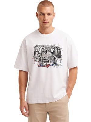 Rook Guernica Dijital Baskılı T Shirt - Erkek