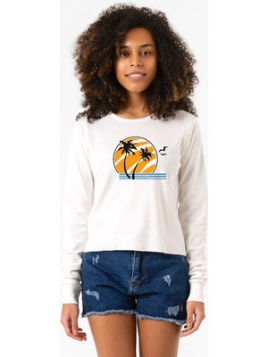Tshirthane The Last Of Us Ellie Shirt Ekru Ekstra Uzunkol Sweatshirt