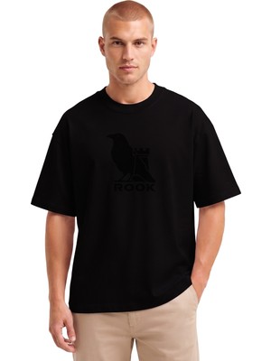 Rook Karga - Kale Puf Baskılı T Shirt - Erkek