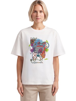 Rook Robot Failed Experiment Dijital Baskılı T Shirt - Kadın