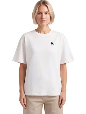 Rook Karga Logolu Flex Baskılı T Shirt - Kadın