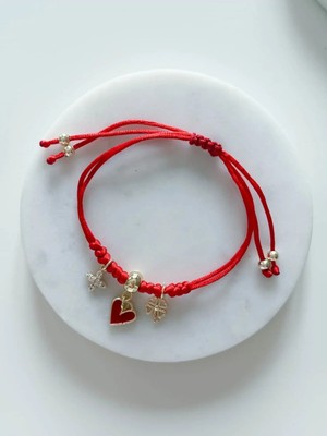 Charmlucky Kırmızı Kalp Charm Bileklik