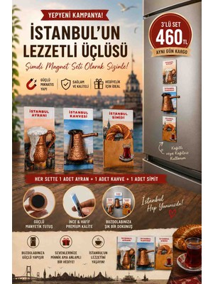 Mitavo Simit & Kahve & Ayran 3lü Magnet Set