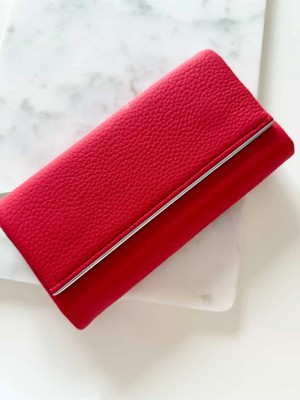 Charmlucky Metal Detaylı Yumuşak Doku Büyük Cüzdan