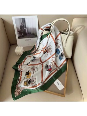 Charmlucky Renkli Desenli Şal-Fular 90X90