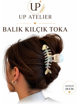 Up Atelier Beyaz Balık Kılçık Kemik Toka