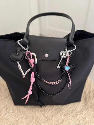 Charmlucky Kalp-Melek Zincir Charm Çanta Aksesuarı