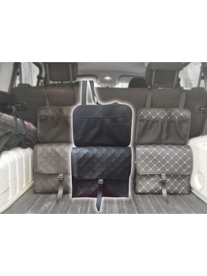 PINUKS TC30-330032 Arka Koltuk Çanta Tip Organizer Kapitone Deri Siyah Siyah Ip Ithal Premium
