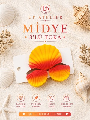 Up Atelier 3'lü Midye Toka