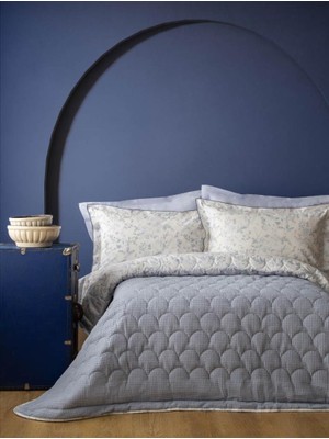 Apricitas Home Lovina Indigo Tek Kişilik Double Face Pike Takımı