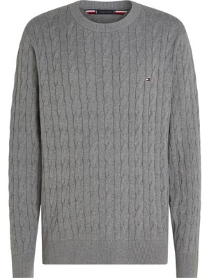 Tommy Hilfiger Classıc Cotton Cable Crew Neck