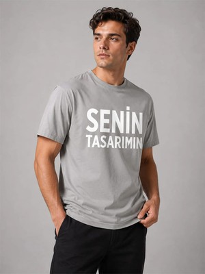 Sawk Kişiye Özel Baskılı  24/1 Kısa Kol T-Shirt Kendin Tasarla Yazılı Fotoğraflı Tasarımlı Erkek