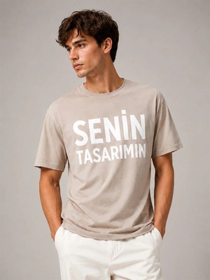 Sawk Kişiye Özel Baskılı  24/1 Kısa Kol T-Shirt Kendin Tasarla Yazılı Fotoğraflı Tasarımlı Erkek