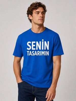 Sawk Kişiye Özel Baskılı  24/1 Kısa Kol T-Shirt Kendin Tasarla Yazılı Fotoğraflı Tasarımlı Erkek