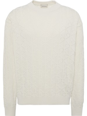 Calvin Klein Ls Easy Aop Cotton Crewnk Sweate