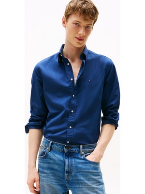 Tommy Hilfiger Flex Poplın Solıd Rf