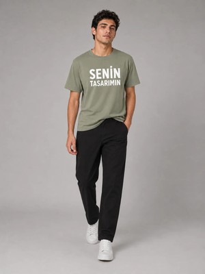 Sawk Kişiye Özel Baskılı  24/1 Kısa Kol T-Shirt Kendin Tasarla Yazılı Fotoğraflı Tasarımlı Erkek