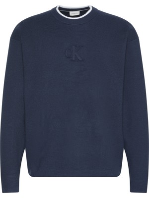 Calvin Klein Ls Embossed Logo Crewnk Sweater