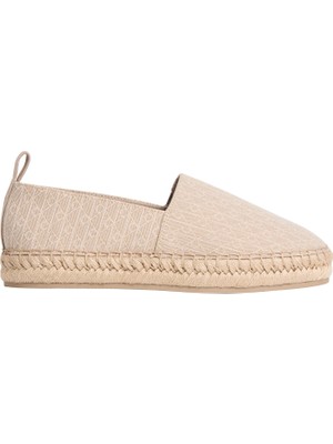 Kadın Calvin Klein Oblıque Espadrılle A Düz Tabanlı Polyester Üst Kısım ile Şık Tasarım