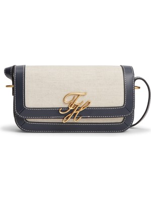 Tommy Hilfiger Th Scrıpt Flap Crossover Canvas