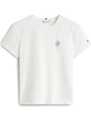 Tommy Hilfiger Th Scrıpt Reg C-Nk Ss Tee