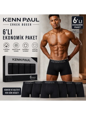 Kenn Paul Kennpaul Likralı Erkek Boxer 6 ADET