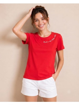 SSO Black Is My Happy Color Baskılı Süprem Kumaş Kısa Kol T-Shirt