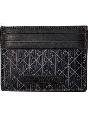 Calvin Klein Emblem Aop Coated Ew Card Case