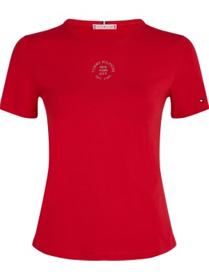 Tommy Hilfiger Stamp Logo Slım C-Nk Ss Tee