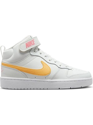 Nike Nıke Court Borough Mıd 2 (Gs) Genç Günlük Ayakkabı CD7782-112 Beyaz