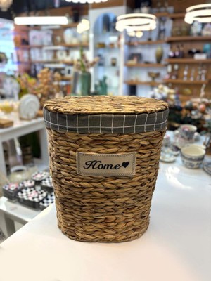 Sever Bej Hasır Oval Çamaşır Sepeti 54CM