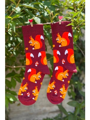 Lou Socks Unisex Sincap Desenli Renkli Soket Çorap