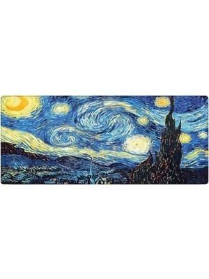 90X40 cm Xxl Gaming Mouse Pad, Starry Night Deseni