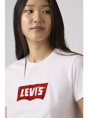 Levi's gr Favorıte Tee Tr Vıntage Kadın Bisiklet Yaka Beyaz T-Shirt 008BX-0006