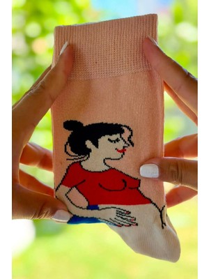 Lou Socks Unisex Hamile Kadın Hediyesi Renkli Soket Çorap