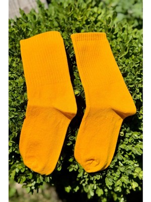 Lou Socks Unisex Turuncu Düz Renk Tenis Spor Çorabı
