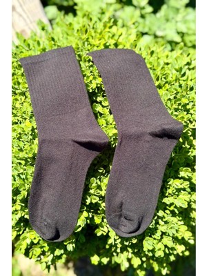 Lou Socks Unisex Siyah Düz Renk Tenis Spor Çorabı
